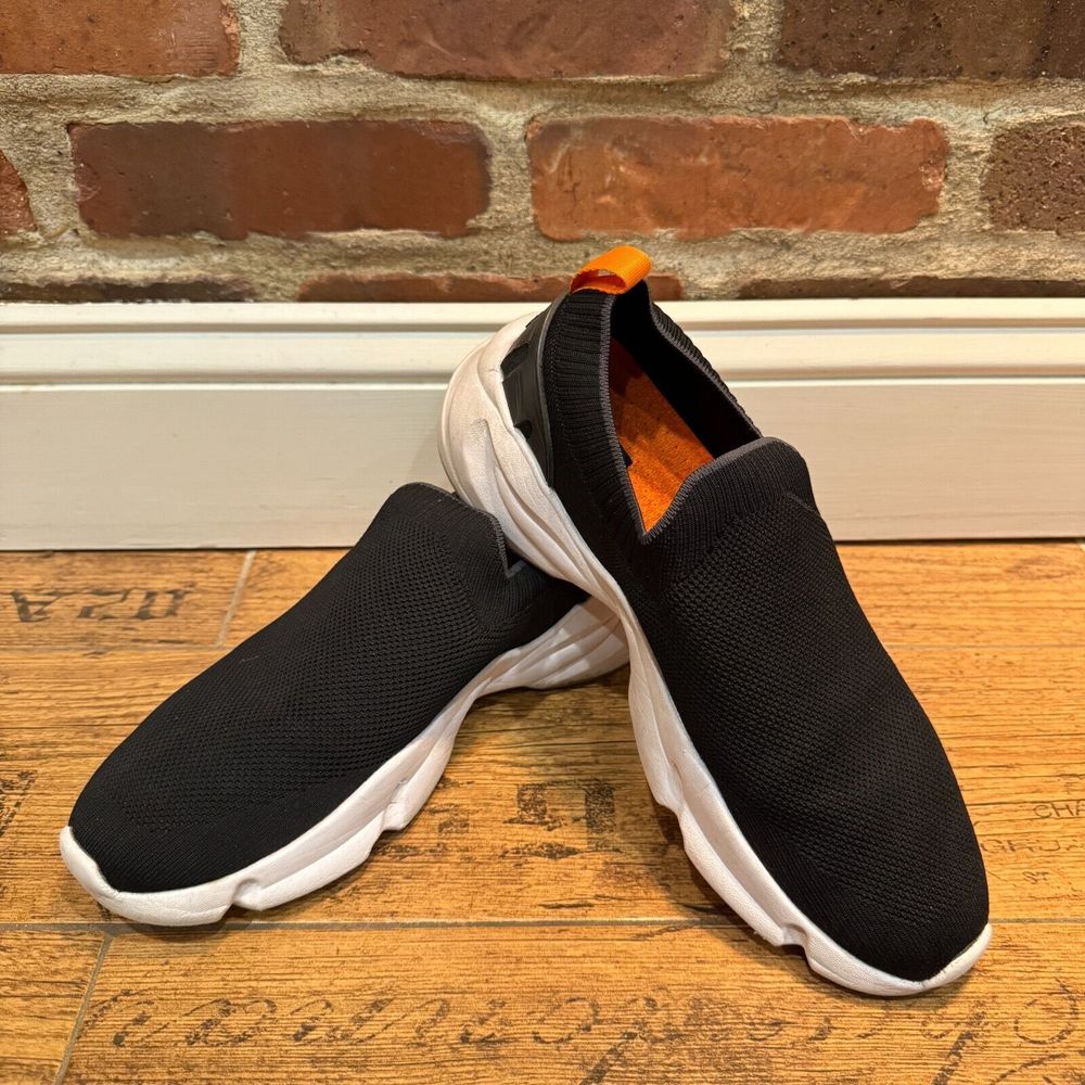 SWIMS Sock Runner Sneaker Black Men US 9 Comfort Lace-free EUC slip-on